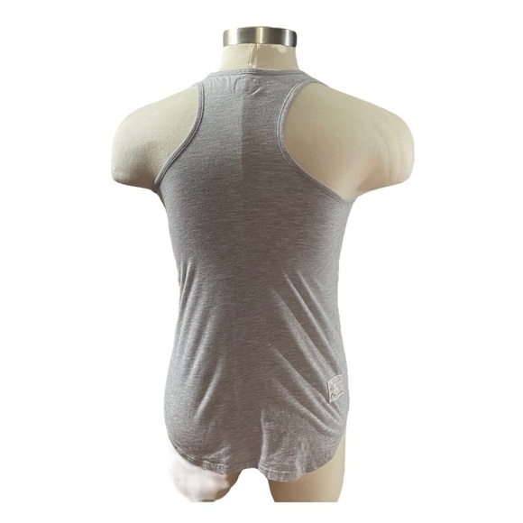 Evisu Men Heather Grey Evisu Osaka Print Racerback Tank T-Shirt Sz S Patch Japan - Picture 4 of 15